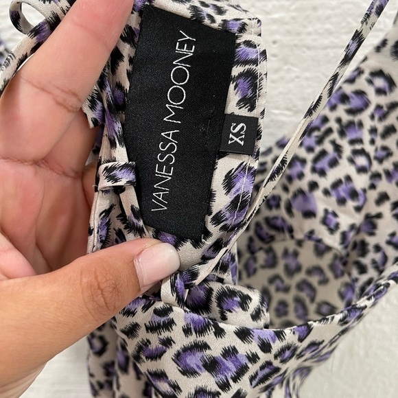 Vanessa Mooney The Lala Slip Dress Purple Cheetah - Picture 4 of 6